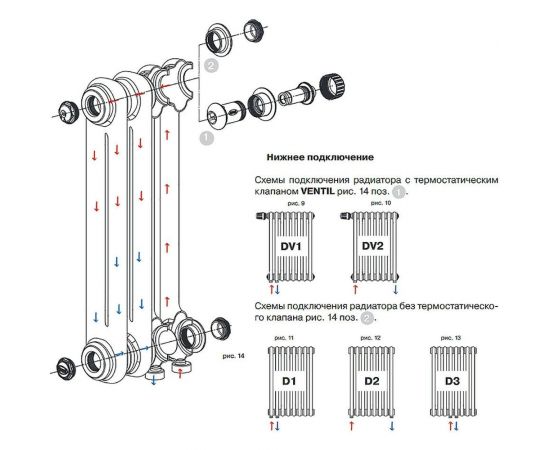 Стальной трубчатый радиатор отопления RIFAR TUBOG титан TUB 2180-04-DV1-TI – изображение 5