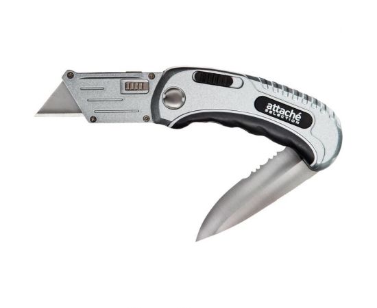 Универсальный складной нож 2 в 1 Attache Selection трапециевидный, ширина лезвия 19 мм 1432256 – изображение 5