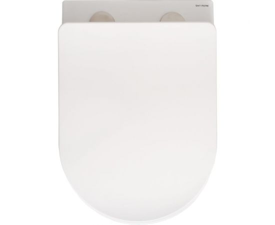 Подвесной безободковый унитаз San More Fiaba белый, с сиденьем микролифт SMT971901 – изображение 6