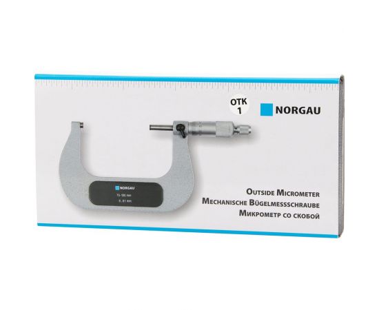 Нониусный микрометр NORGAU 75-100 мм, 0.01 мм, с поверкой 041001100/П – изображение 6