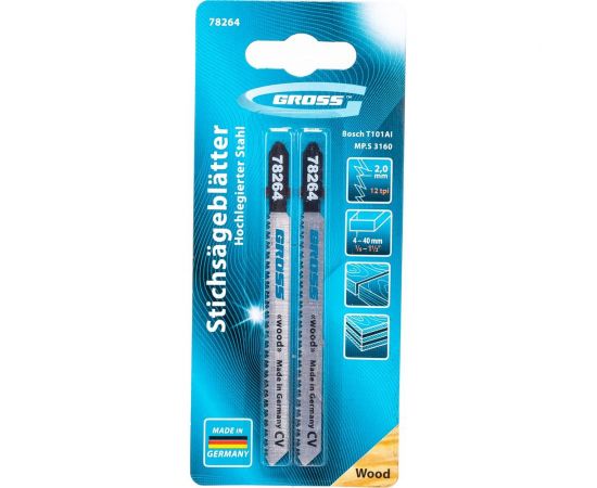 Полотна для электролобзика по дереву, 2 шт. (3160 - T101AI) GROSS 78264 – изображение 7