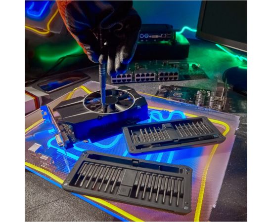 Набор отверток с битами KRANZ RA-02, для точных работ, сталь S2, 30 предметов, KR-12-4752 – изображение 7