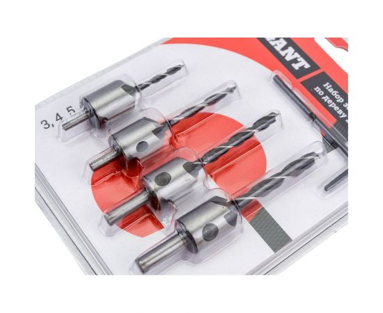 Набор зенковок по дереву 4 шт, сверла 3, 4, 5, 6 мм Gigant Zenk-4 – изображение 7