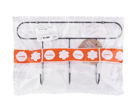 Планка Moroshka Minima с 3 крючками, 36x5,4x21 см, цвет черный 930-013-01 – изображение 7