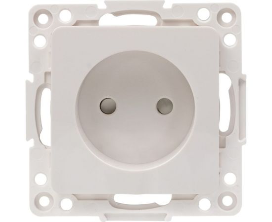 Механизм 1-местной розетки EKF PROxima Стокгольм, без заземления, 10А, белый, с защитными шторками EYR10-022-10 