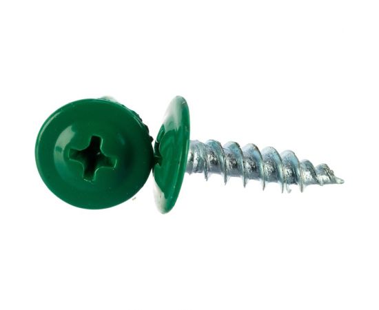 Прессшайба Качественный КРЕПЕЖ 4.2х16 мм, зеленый лист RAL 6002, острая, 250 шт 0200291 КЧ 