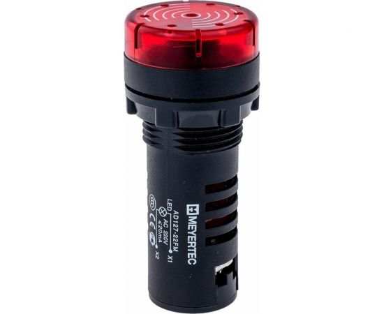 Звонок MEYERTEC с подсветкой, 80дБ, красный 220V AC MT22-SM220 арт. 00000079281 