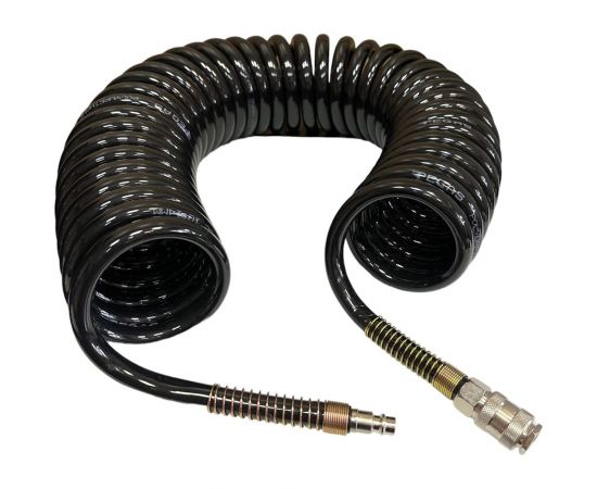 Шланг спиральный синий с быстросъемными соединениями (10 м, 10х14 мм) Pegas pneumatic 4930 