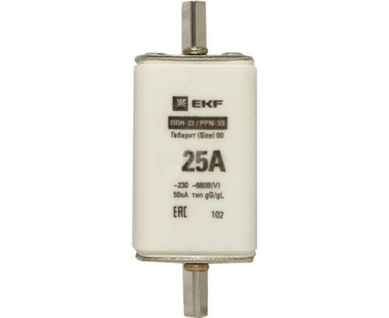 Плавкая вставка EKF ППН-33 160/25А габарит 00 fus-33/160/25 