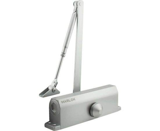 Дверной доводчик Marlok DC-80 фиксация 90 градусов, серебро 019833 
