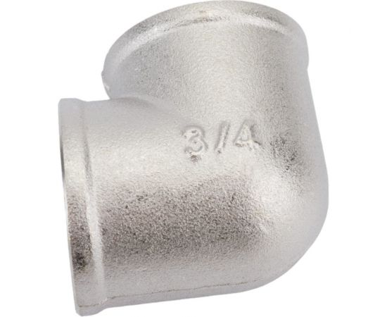 Угольник STI латунный Ду20 (3/4") Ру16 ВР/ВР никелированный D270-05007 