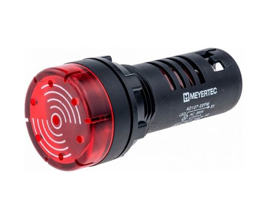 Звонок MEYERTEC с подсветкой, 80дБ, красный 220V AC MT22-SM220 арт. 00000079281 – изображение 2