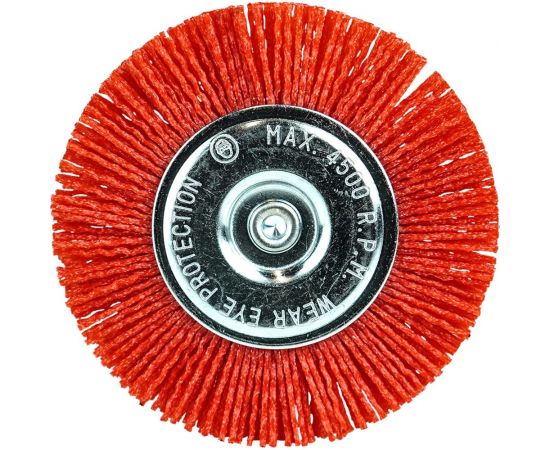 Кордщётка дисковая 100 мм, абразивный нейлон 1.2 мм, P80, хвостовик 6 мм Berger BG BG1738 – изображение 2