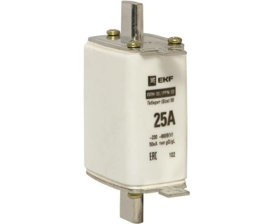 Плавкая вставка EKF ППН-33 160/25А габарит 00 fus-33/160/25 – изображение 2