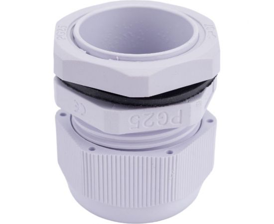 Сальник ГОФРОМАТИК pg 25 пластик (15-21мм) ip68 серый zeta30913 – изображение 2