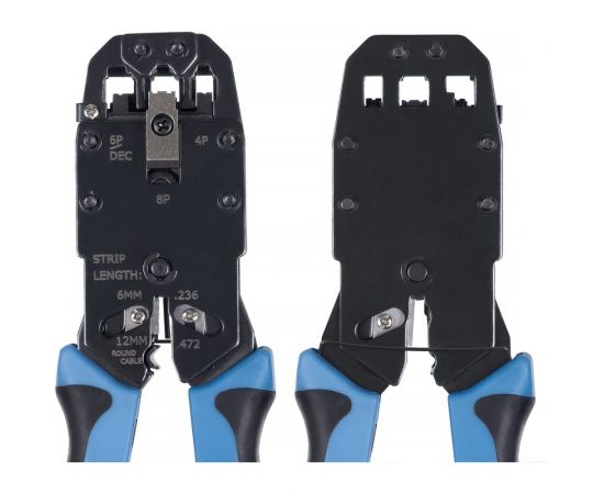 Обжимной инструмент Cabeus для RJ-45 (8р8с), RJ-11/12 (6р6с, 6р4с, 6р2с), 4р4с, 4р2с, профессиональный HT-2008A – изображение 2