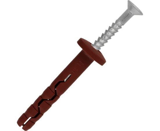 Усиленный дюбель-гвоздь с грибовидным бортиком ЕВРОПАРТНЕР нейлоновый, MULTI Pro F, 5x30 мм, 40 шт. B7 0280 – изображение 2