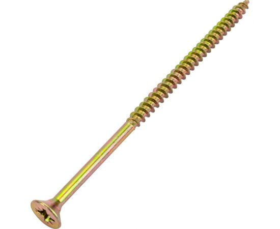 Саморез Мир крепежа DIN 7962 6,0x120 Pozi желтый цинк (100 шт) Т0000018914 – изображение 2