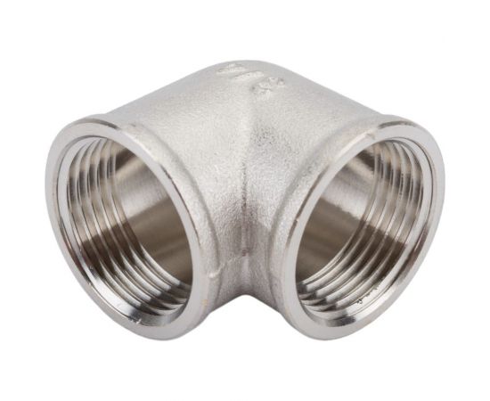 Угольник STI латунный Ду20 (3/4") Ру16 ВР/ВР никелированный D270-05007 – изображение 3