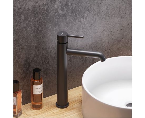 Смеситель для раковины Damixa Scandinavian Pure высокий, чёрный 360250300 – изображение 3