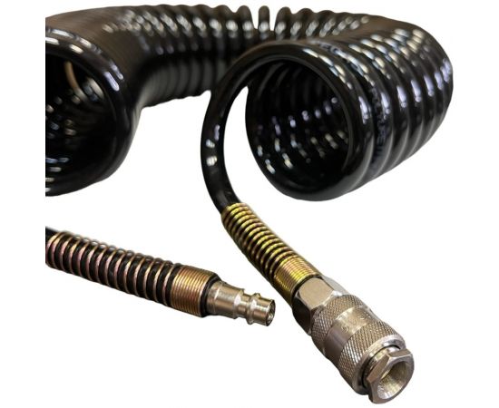 Шланг спиральный синий с быстросъемными соединениями (10 м, 10х14 мм) Pegas pneumatic 4930 – изображение 5