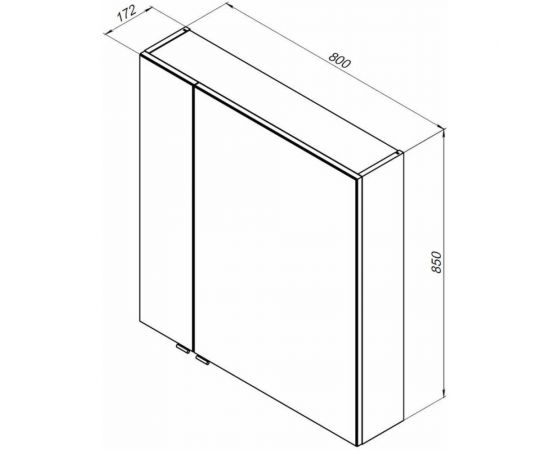 Зеркальный шкаф Aquanet Алвита new 80 00277534 – изображение 5