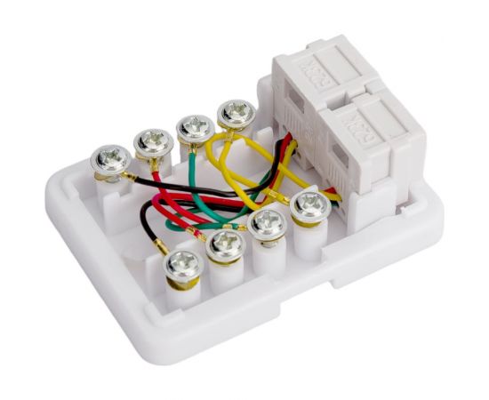 Двойная внешняя телефонная розетка RJ-12(6P4C) Cabeus белая WS-6P4C-TEL-2 – изображение 7