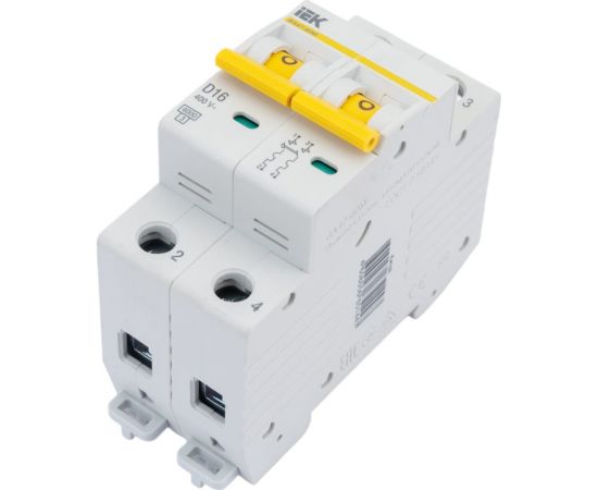 Автоматический выключатель IEK ВА47-60M 2Р 16А 6кА D MVA31-2-016-D 