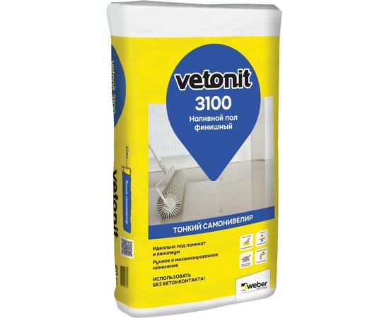 Наливной цементный пол Vetonit 3100 20 кг 1025023 