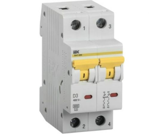 Автоматический выключатель IEK ВА47-60M 2Р 3А 6кА D MVA31-2-003-D 