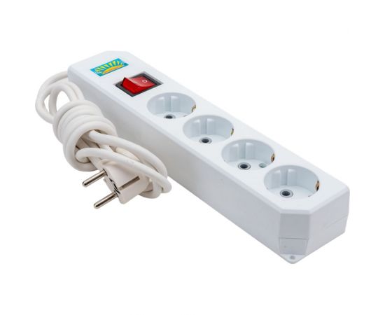 Сетевой фильтр ПЕРЕСВЕТ+ удлинитель на 4 гнезда, шнур ПВС 3х0,75, 2м 4620003920547 