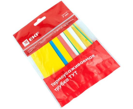 Термоусаживаемая трубка EKF ТУТ 30/15 набор: 7 цветов по 3 шт. 100 мм PROxima tut-n-30 