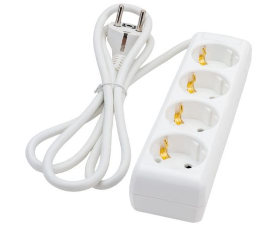 Удлинитель IEK У04, 4 места, 2Р+PЕ, 1,5метра, 3х1мм2, 16А/250В WYP10-16-04-01-Z-17 