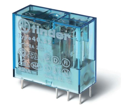 Миниатюрное реле Finder 2 перекидных контакта 8А, = 110В DC, - герметичное, 405291100001 