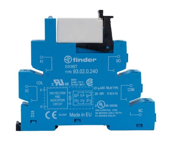 Интерфейсный модуль реле Finder 2 CO конт. 8а, = 240в Ac/Dc, винт. зажимы, 385202400060 