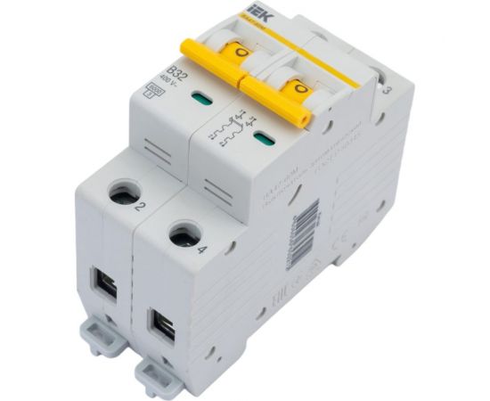 Автоматический выключатель IEK ВА47-60M 2Р 32А 6кА B MVA31-2-032-B 