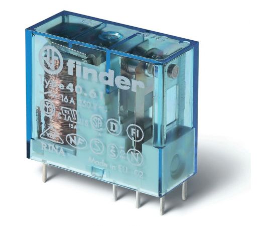 Миниатюрное реле Finder 1 CO конт. 16а, = 110в чувст. пост. тока, - гермет, 406171100001 