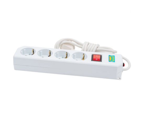 Сетевой фильтр ПЕРЕСВЕТ+ удлинитель на 4 гнезда, шнур ПВС 3х0,75, 2м 4620003920547 – изображение 2