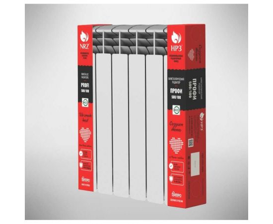Биметаллический радиатор НРЗ серия ПРОФИ 500/100 6 секций 4603335720689 – изображение 2