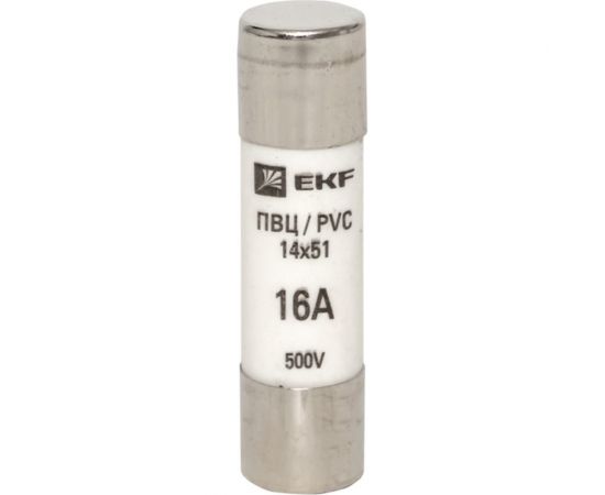 Плавкая вставка EKF цилиндрическая, ПВЦ 14х51мм, 16А, 10 шт PROxima pvc-14x51-16 – изображение 2