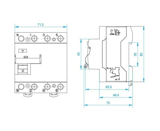 Узо IPRO 25а 30ма 4п 13451 – изображение 2