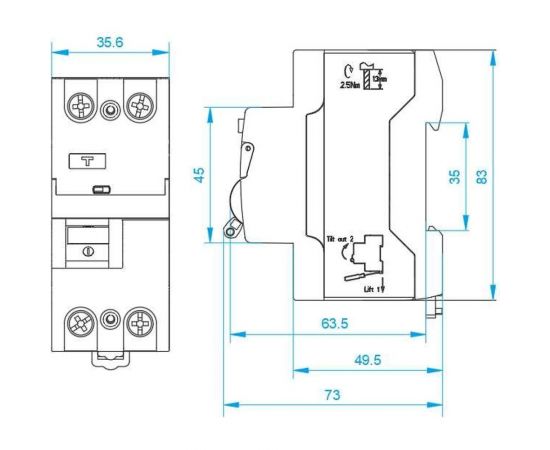 Узо IPRO 25а 30ма 2п 13450 – изображение 2