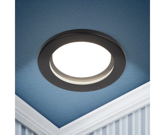 Влагозащищенный встраиваемый светильник ЭРА KL95 SBK GX53, IP44, черный Б0055812 – изображение 3