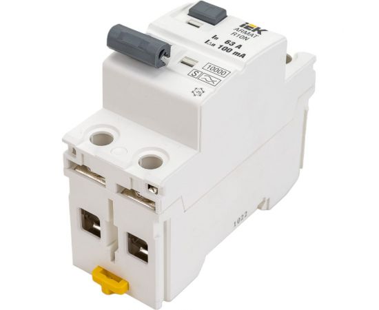 Выключатель дифференциального тока IEK ARMAT R10N 2P 63А 100мА тип A-S AR-R10N-2-063AS100 – изображение 3