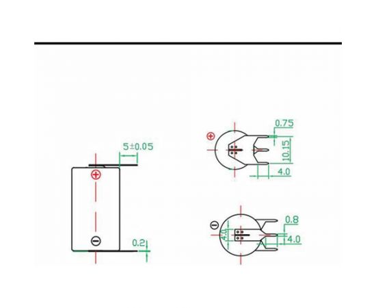 Элемент питания ROBITON PROFI CR14250P2M1 1/2AA с плоскими выводами под пайку 16442 – изображение 4