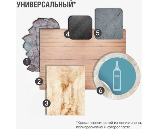 Клей на основе гибридных полимеров KUDO Клеит Все ELASTIС белый, 280 мл KX-1W – изображение 8