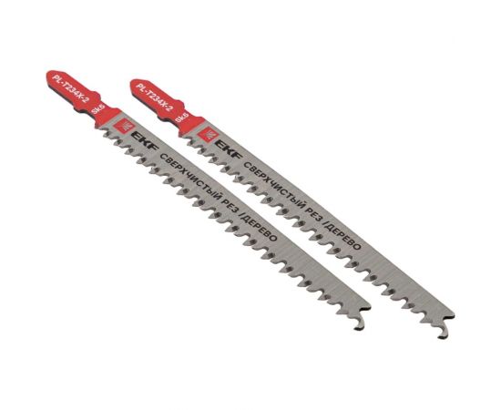 Пилки для электролобзика Professional T234X, быстрый чистый рез по дереву, SK5, 2 шт EKF pl-t234x-2 