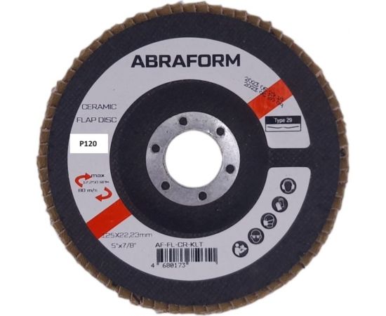 Круг лепестковый FlapLine CR, 125 мм, P120, угловой ABRAFORM AF-FL-CR-KLT2-120 