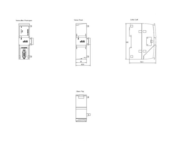 Коммуникационный модуль Siemens simatic s7-1200, 6es7241-1ch32-0xb0 6ES72411CH320XB0 – изображение 2