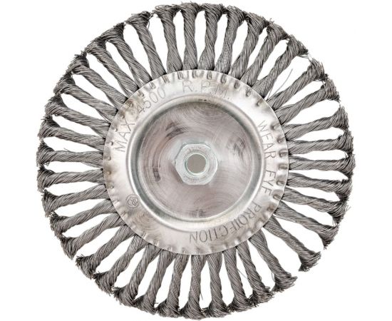 Щетка крацовка дисковая (200 мм; М14; стальная проволока) для УШМ Orientcraft WHBM14200840 – изображение 2